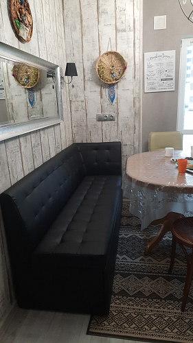 Кухонный диван Гарнет правый коричневый велюр фото покупателя 4